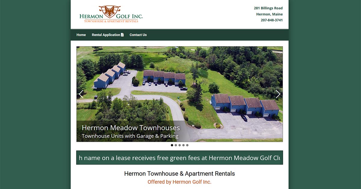 Hermon Meadow Golf Townhouse & Apartment Rentals Bangor Maine